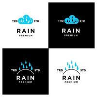 regen brief r logo icoon ontwerp modern logo reeks verzameling vector