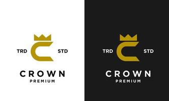 kroon brief c logo icoon ontwerp vector