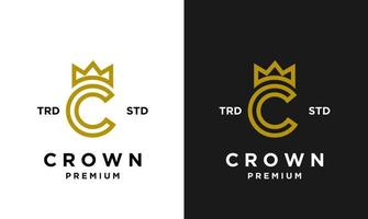 kroon brief c logo icoon ontwerp vector