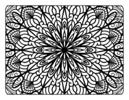 volwassen mandala kleur bladzijde voor ontspanning, kleur bladzijde voor volwassen, kleur boek bladzijde met bloemen mandala patroon kunst vector