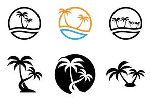 palmboom zomer logo sjabloon vectorillustratie vector