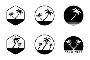 palmboom zomer logo sjabloon vectorillustratie vector