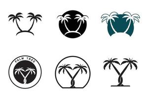 palmboom zomer logo sjabloon vectorillustratie vector