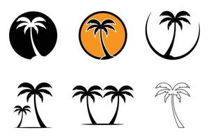 palmboom zomer logo sjabloon vectorillustratie vector