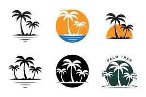 palmboom zomer logo sjabloon vectorillustratie vector