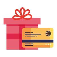 cadeau en creditcard vector ontwerp