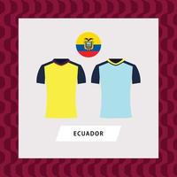 Ecuador Amerikaans voetbal nationaal team uniform vlak illustratie. zuiden Amerikaans Amerikaans voetbal team. vector