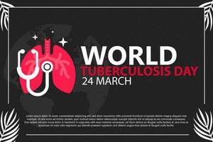 wereld tuberculose dag. illustratie. poster of banier achtergrond vector