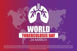 wereld tuberculose dag. illustratie. poster of banier achtergrond vector