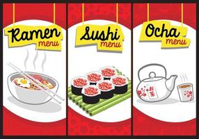 Japans eten menu vector