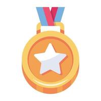 modieus ster medaille vector