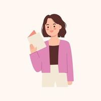 vrouw lezen illustratie vector