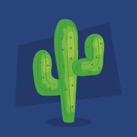 cactus plant aard op blauwe achtergrond vector