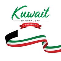 Koeweit nationaal dag ontwerp sjabloon vector