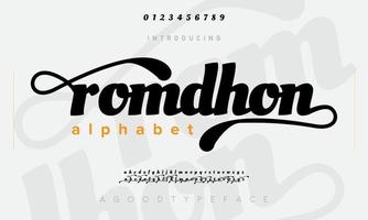 romdhon moslim alfabet. luxe Ramadan mubarak typografie vector