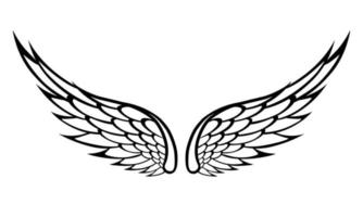vrij vector engel Vleugels lijn kunst stijl