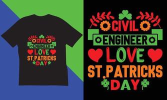 st. Patrick dag t-shirt ontwerp. vector