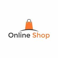 boodschappen doen zak logo. online winkel logo vector