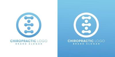 terug bot chiropractie logo met modern stijl premie vector