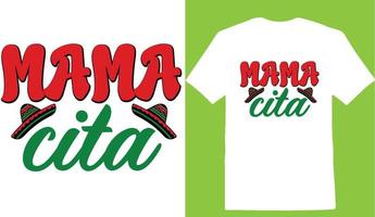 mama cita cinco de t-shirt ontwerp vector