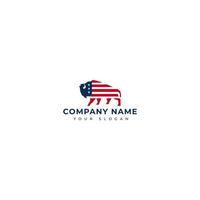 Amerikaans bizon logo vector ontwerp sjabloon