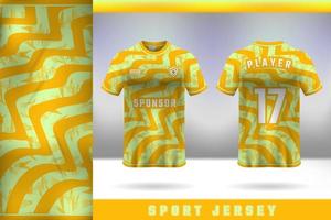 oranje en licht groen Jersey sjabloon ontwerp voor sport- uniformen vector