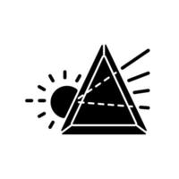 prisma zwarte glyph pictogram vector