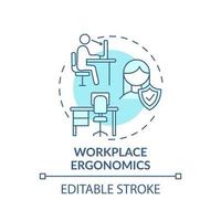 werkplek ergonomie concept pictogram vector