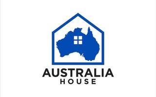 Australië met huis stijl logo sjabloon vector