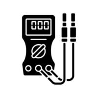 ampèremeter zwart glyph pictogram vector