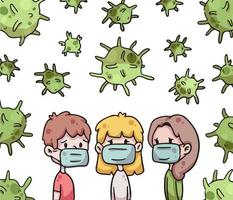 groep mensen met risico covid-19 coronavirus vector
