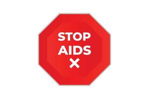 hou op AIDS vector voor illustratie