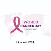wereld kanker dag campagne logo. wereld kanker dag poster of banier achtergrond vector illustratie