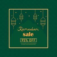 Ramadan uitverkoop sjabloon 95 procent uit. vector