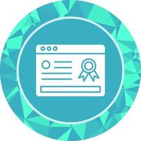 online certificaat vector icoon