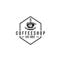 koffie winkel logo ontwerp vector