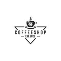 koffie winkel logo ontwerp vector