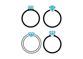 diamanten ring pictogram ontwerp sjabloon vector geïsoleerde illustratie