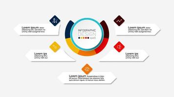 ontwerpcirkeldiagrammen kunnen worden gebruikt om organisaties, onderzoeken of presentaties te beschrijven. infographic.