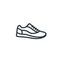 rennen schoenen lijn icoon geïsoleerd Aan wit achtergrond. vector illustratie kan worden gebruikt voor topics Leuk vinden gezond levensstijl, oefening en geschiktheid.