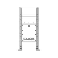 postbus schets icoon illustratie Aan geïsoleerd wit achtergrond vector