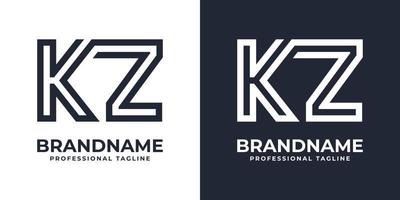 gemakkelijk kzo monogram logo, geschikt voor ieder bedrijf met kzo of zk voorletter. vector