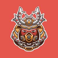 samurai masker logo sticker vector