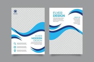creatieve blauwe moderne zakelijke flyer-sjabloon vector