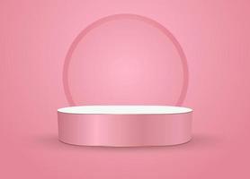 een roze 3ds podium, stadium voor producten Scherm en verlichte pastel plaats, fase, staan gebruik net zo produceert presentatie vector