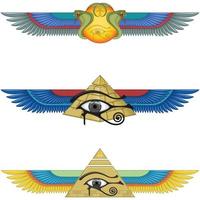 gevleugeld symbool van oude Egypte vector