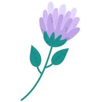 gemakkelijk vector hand- trek bloemen met takken en doorbladert natuurtalenten. voorjaar bloem elementen.