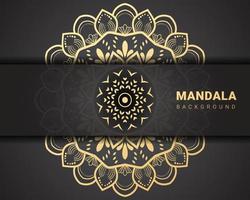 vrij vector luxe sier- mandala ontwerp achtergrond in goud kleur