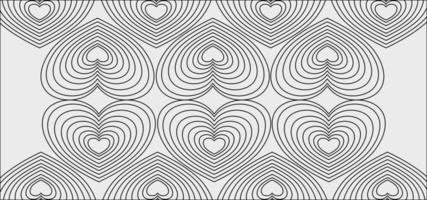abstracte patroon hartvormige geometrische lijnen achtergrond vector