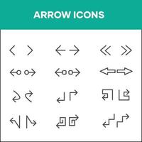 icon sets diverse directionele pijlen vector